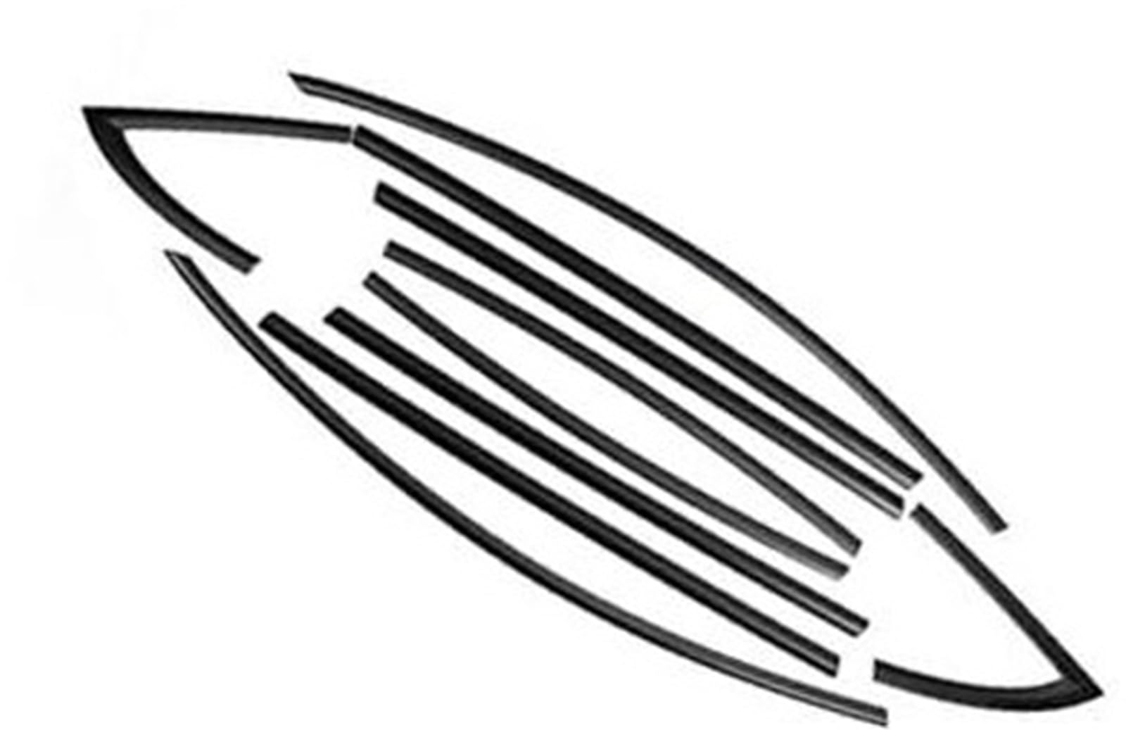 DEMULAX Autotürkantenschutz ABS Mattschwarz 10-TLG. Autoaußenfenster-Zierleiste, Schweller-Seitenabdeckung, for Tesla, for Modell 3 2017-2023 Autodachdichtungsstreifen(Black ABS Matte Black) von DEMULAX