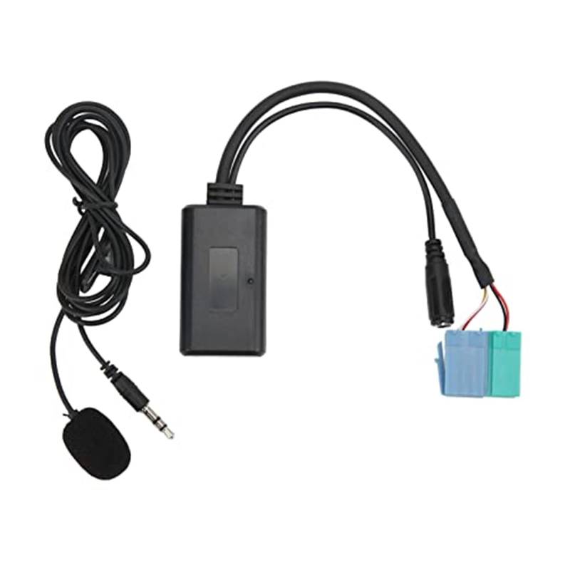 DEMULAX Bluetooth-Audioadapterkabel, Bluetooth 5.0-Auto-Kabelloser Audio-Eingangsadapterkabel mit Mikrofon for Becker Fahrzeug-Audio-Mikrofonadapter von DEMULAX