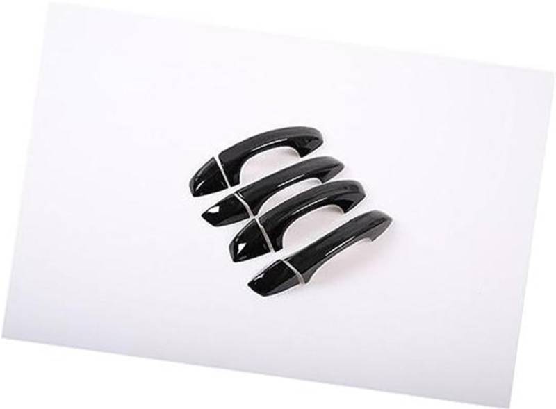 DEMULAX Chrom-Autotürgriffabdeckung, for VW, for Golf, 6 MK6, for Skoda, for Superb 2009–2013 Autotürgriffabdeckung(Black 0 Button) von DEMULAX