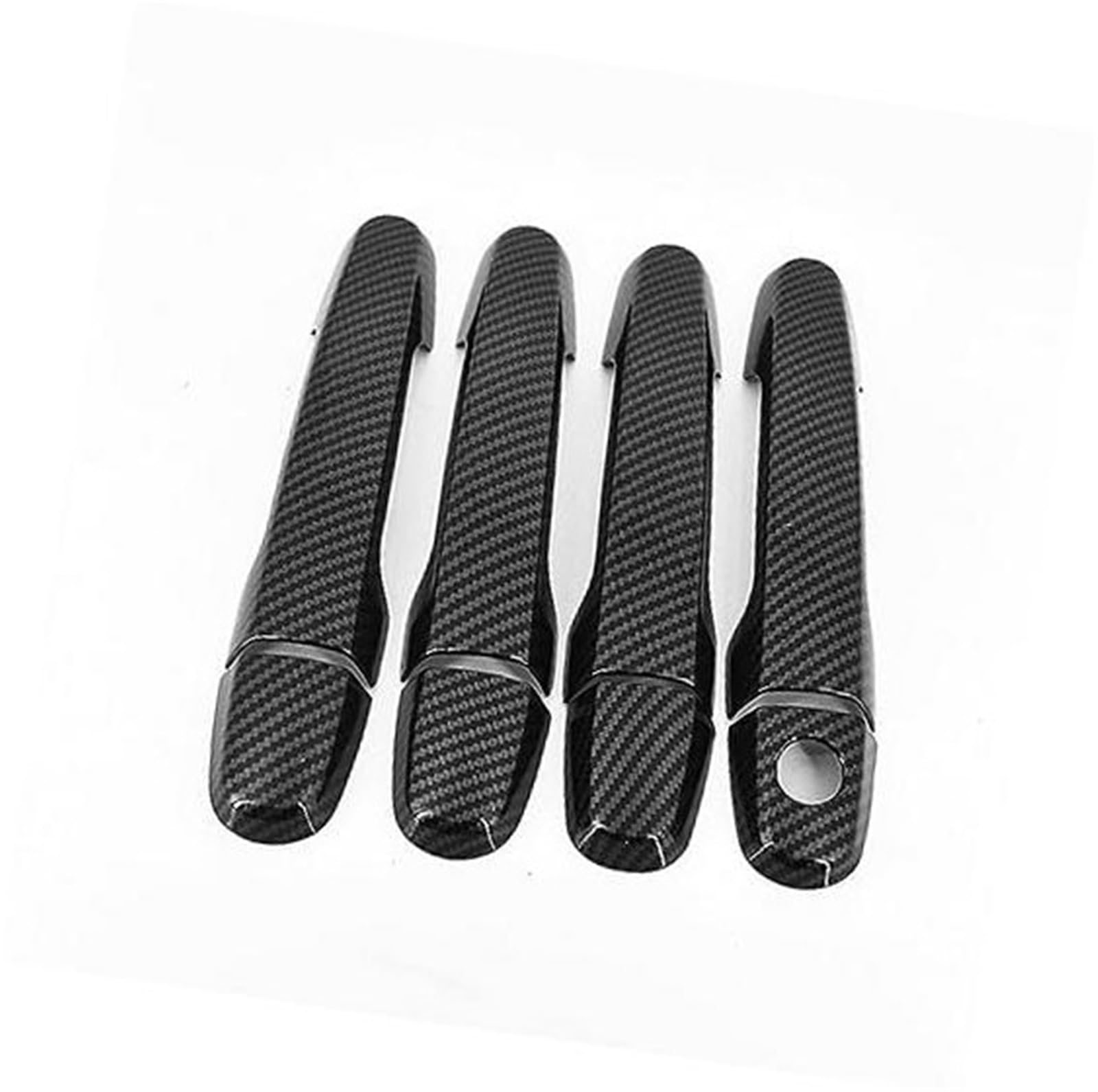 DEMULAX Chrom-Carbon-Faser-Autotürgriff-Abdeckungs-Schalenverkleidung, for Toyota, Probox 2002–2016 Succeed Autotürgriffabdeckung(Black Carbon 1 Keyhole) von DEMULAX