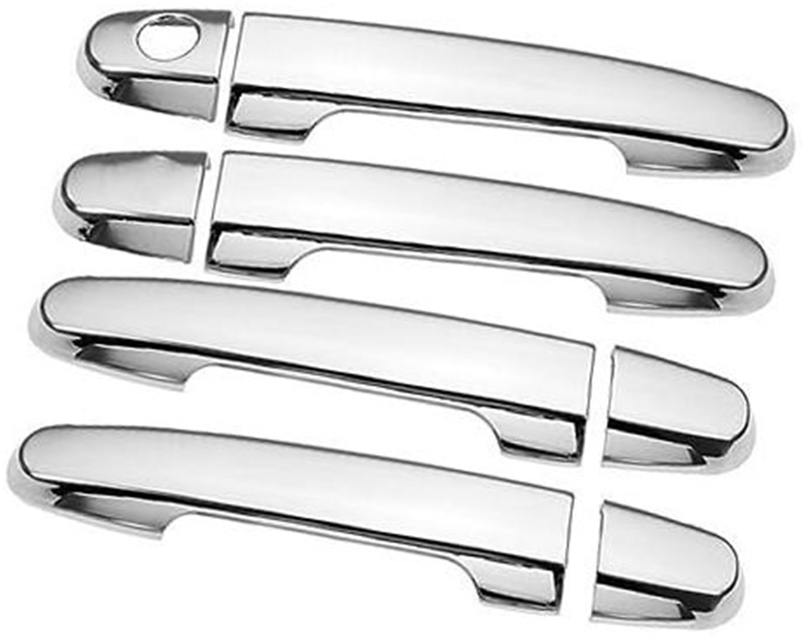 DEMULAX Chrom-Carbon-Faser-Autotürgriff-Abdeckungsschale, for Toyota, Allion Premio T240 2001–2006 Autotürgriffabdeckung(Silver 1 Keyhole) von DEMULAX