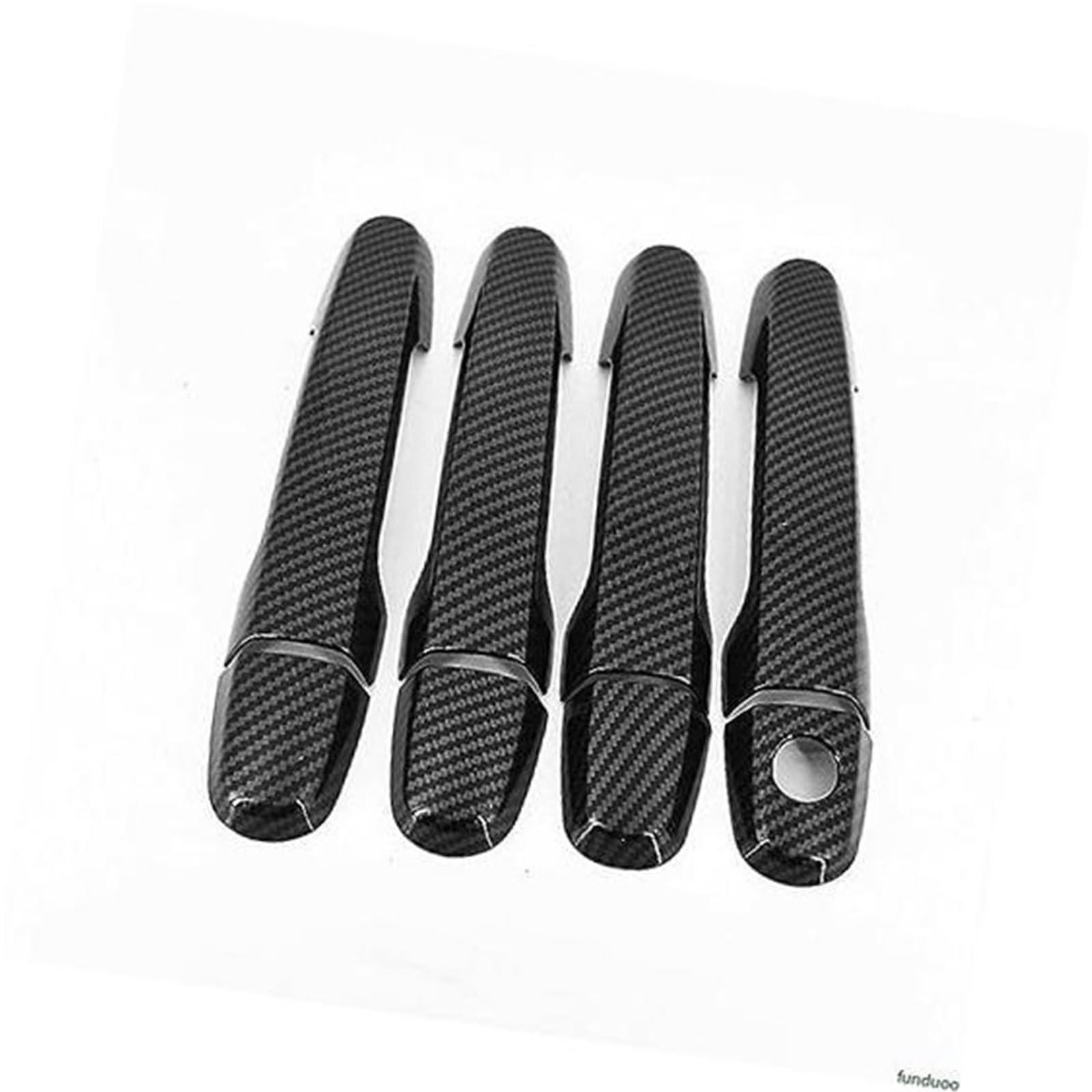DEMULAX Chrom-Carbon-Faser-Autotürgriff-Abdeckungsschale, for Toyota, BB 2006–2012 Autotürgriffabdeckung(Black Carbon 1 Keyhole) von DEMULAX