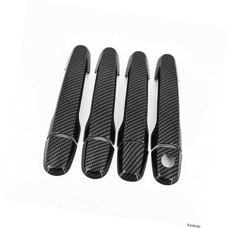 DEMULAX Chrom-Carbon-Faser-Autotürgriff-Abdeckungsschale, for Toyota, BB 2006–2012 Autotürgriffabdeckung(Black Carbon 1 Keyhole) von DEMULAX