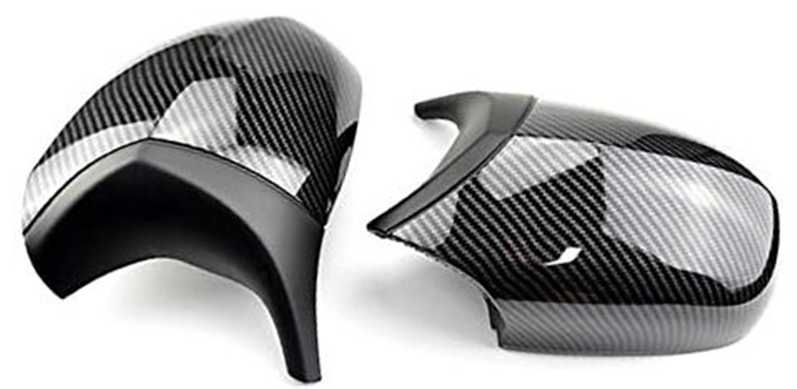 DEMULAX EIN Paar Carbon Pattern Auto-Rückspiegelkappen-Abdeckung Ersatz-Seitenspiegel-Abdeckkappen, for, E90 E91 2008–2011 E92 E93 2010–2013 Auto-Seitenspiegelabdeckung(Black Carbon Pattern) von DEMULAX