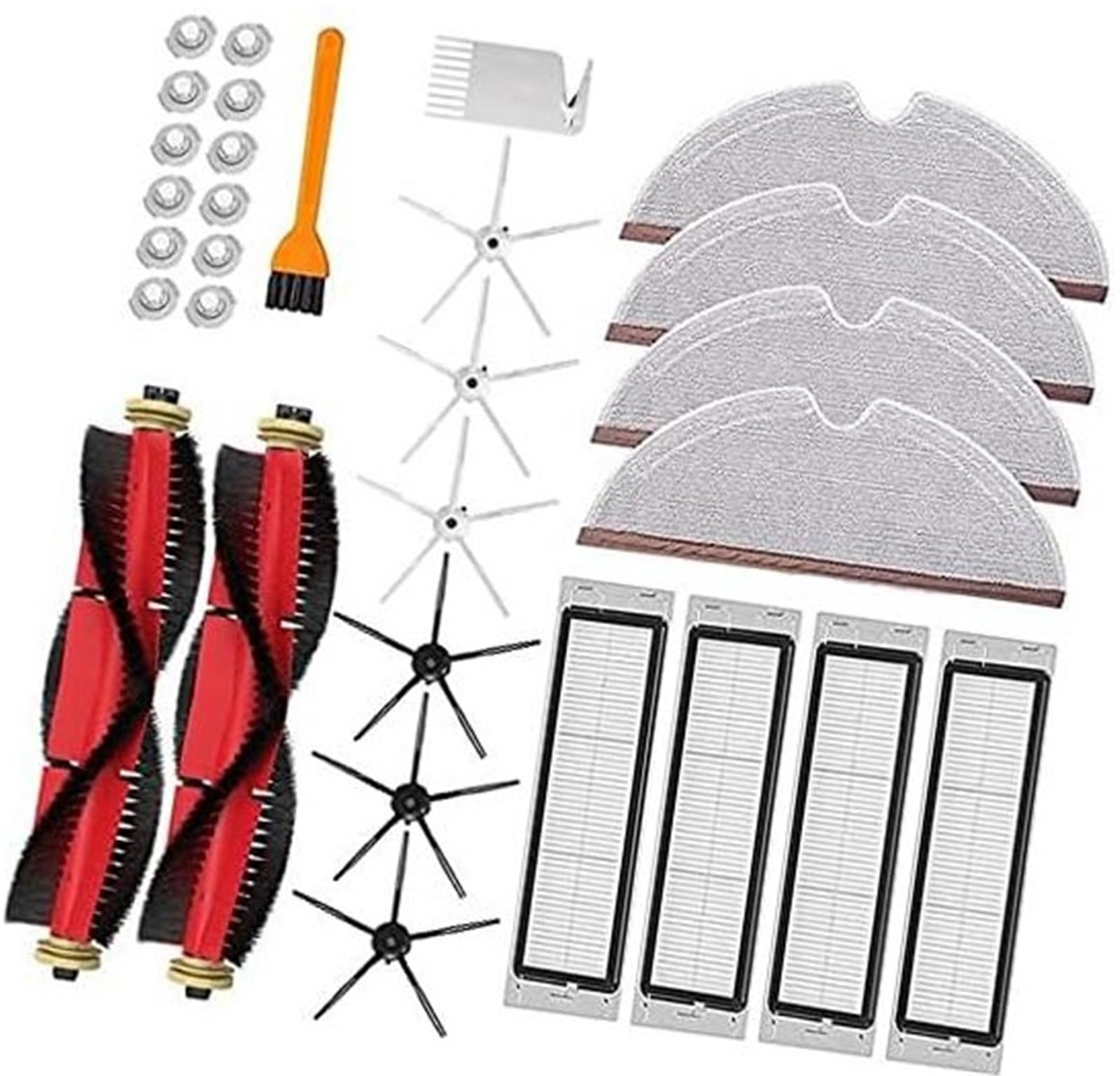 DEMULAX Ersatzteile for Xiaomi Roborock S5 MAX S6 MaxV S6 Pure S60 S50 Staubsauger, 2 Hauptbürsten, 4 Wischtücher, 4 Filter, 6 Seitenbürsten, 2 Reinigungsbürsten Staubsauger-Ersatzset DEMULAX Ersatzteile for Xiaomi Roborock S5 MAX S6 MaxV S6 Pure S60 S50 Staubsauger, 2 Hauptbürsten, 4 Wischtücher, 4 Filter, 6 Seitenbürsten, 2 Reinigungsbürsten Staubsauger-Ersatzset von DEMULAX