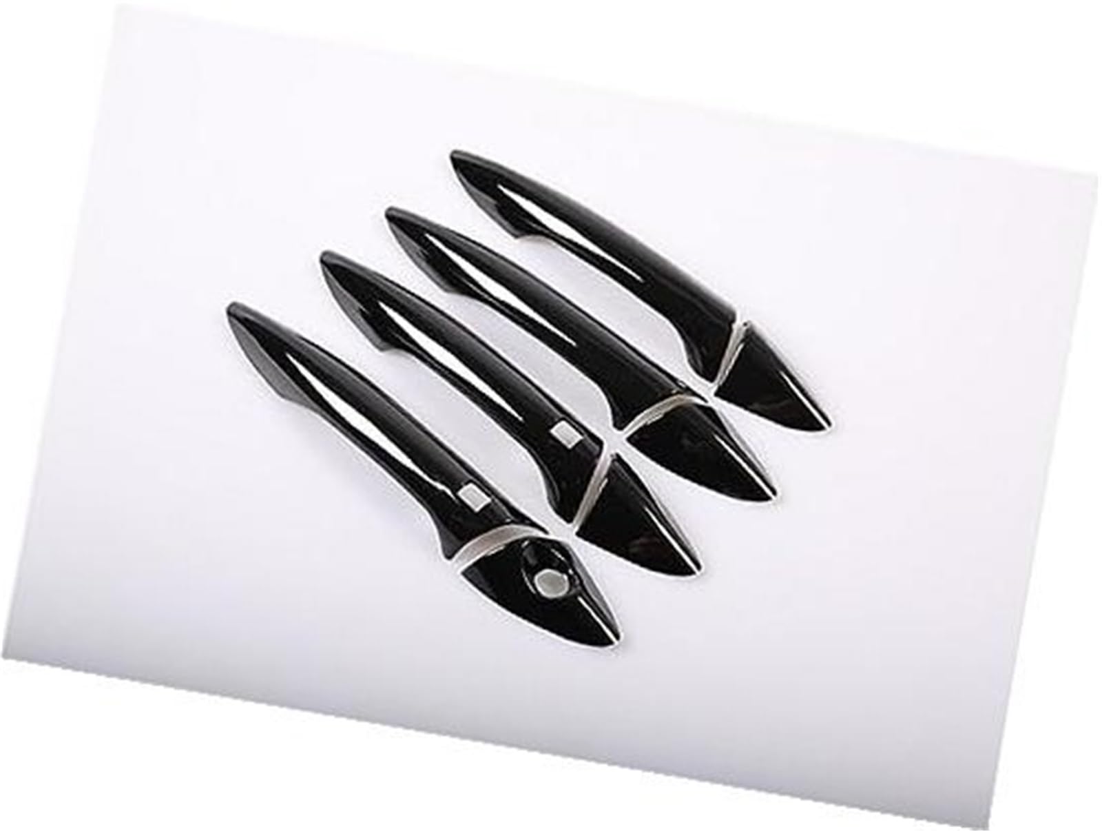 DEMULAX Glänzende Chrom-Aufkleber for Autotürgriffabdeckungen, for Hyundai, Elantra, 2012–2016 Autotürgriffabdeckung(Black 2 Buttons) von DEMULAX