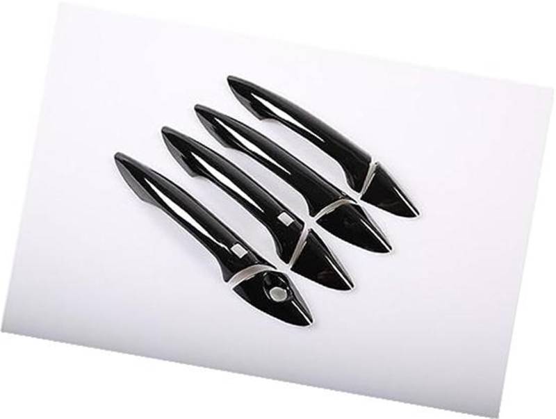 DEMULAX Glänzende Chrom-Aufkleber for Autotürgriffabdeckungen, for Hyundai, Elantra, 2012–2016 Autotürgriffabdeckung(Black 2 Buttons) von DEMULAX