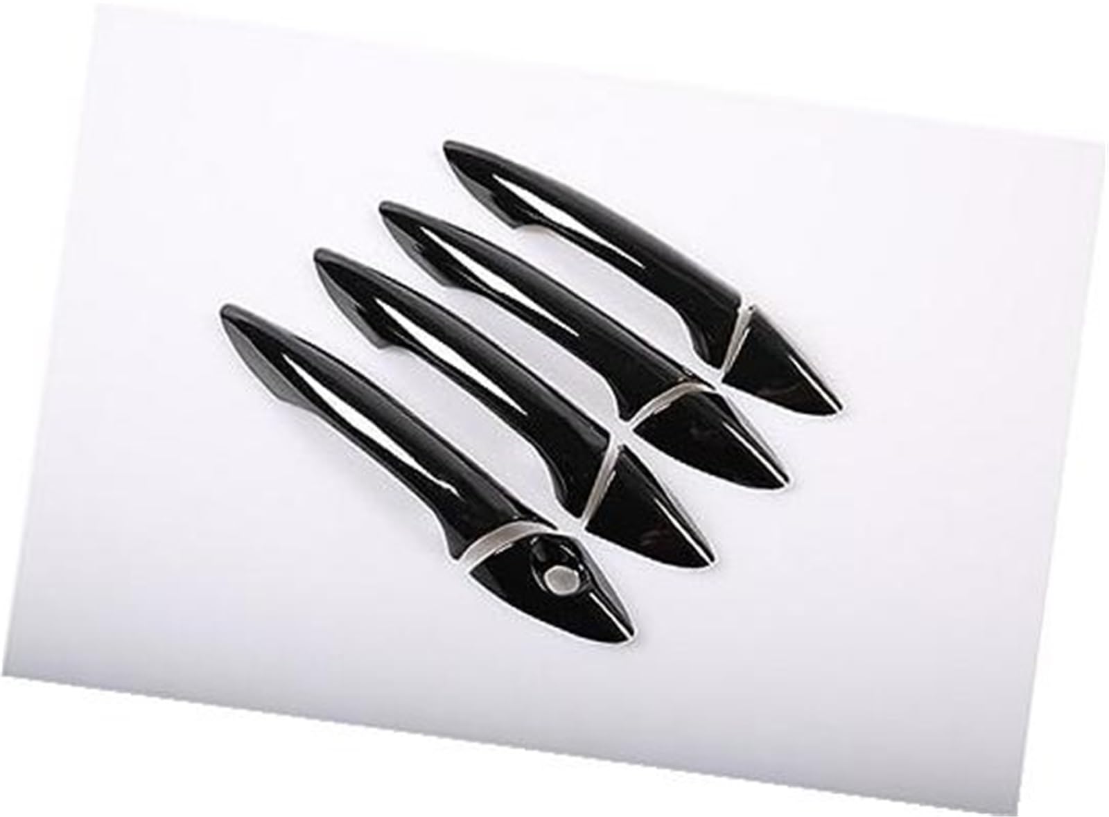 DEMULAX Glänzende Chrom-Aufkleber for Autotürgriffabdeckungen, for Hyundai, Elantra, 2012–2016 Autotürgriffabdeckung(Black No Buttons) von DEMULAX