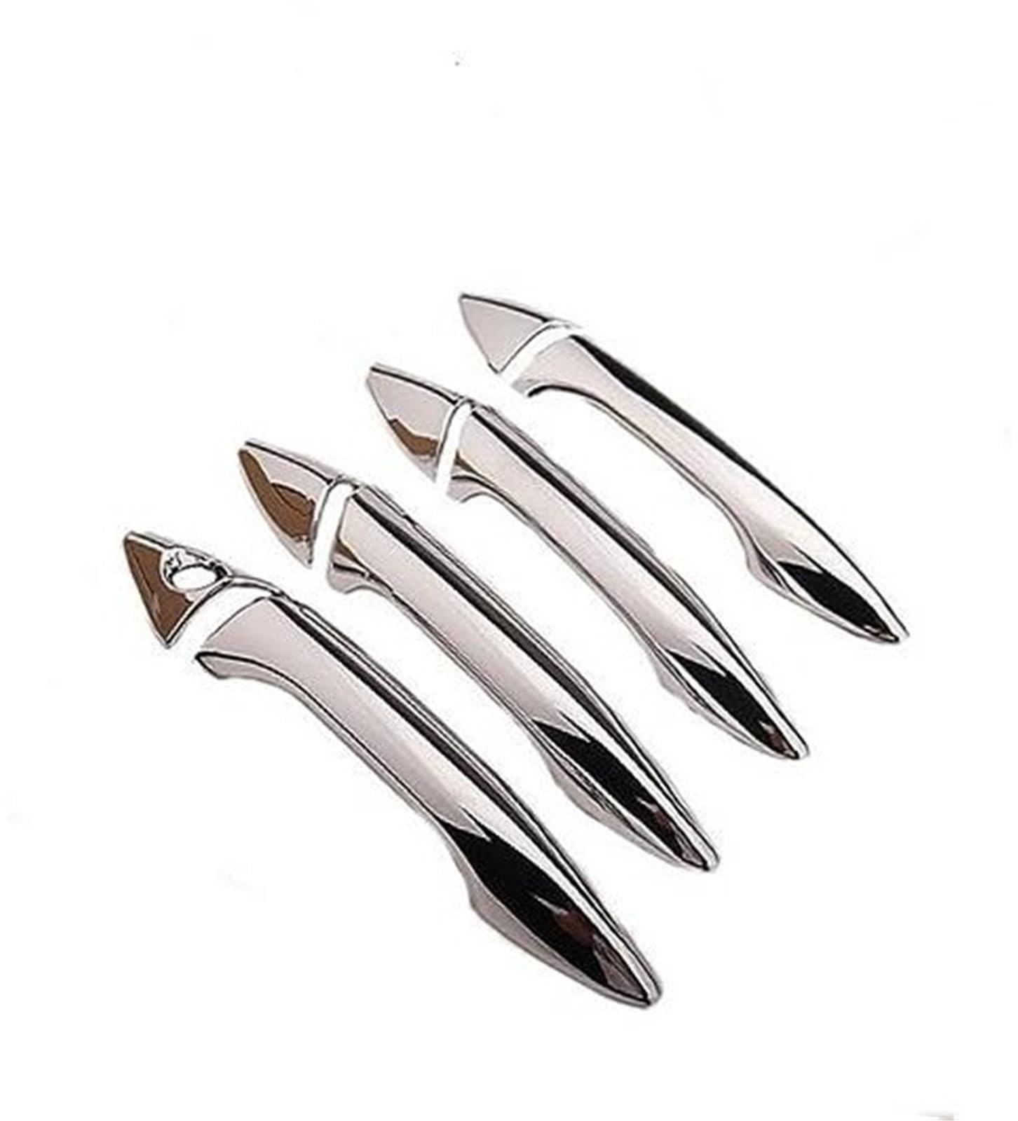 DEMULAX Glänzende Chrom-Aufkleber for Autotürgriffabdeckungen, for Hyundai, Elantra, 2012–2016 Autotürgriffabdeckung(Silver No Buttons) von DEMULAX