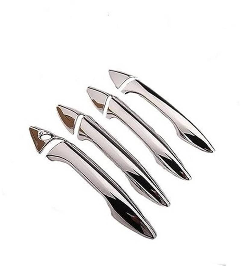DEMULAX Glänzende Chrom-Aufkleber for Autotürgriffabdeckungen, for Hyundai, Elantra, 2012–2016 Autotürgriffabdeckung(Silver No Buttons) von DEMULAX