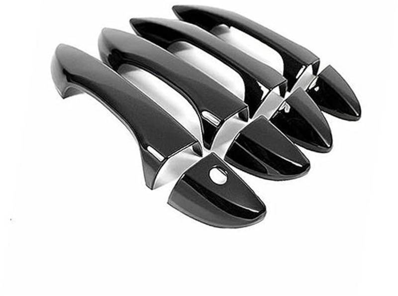 DEMULAX Glänzender Chrom-Aufkleber for Autotürgriffabdeckung, for Toyota, for Corolla, 2014 2015 2016 2017 2018 Autotürgriffabdeckung(Black Handle) von DEMULAX