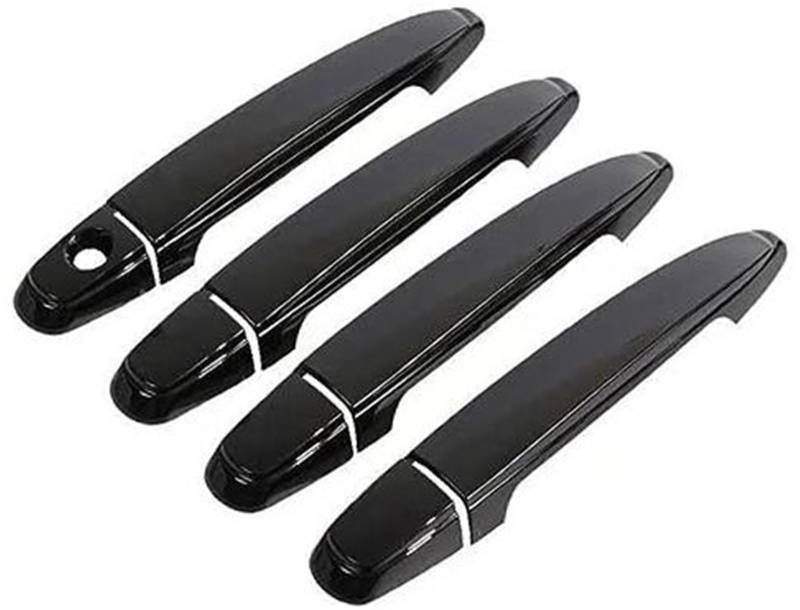 DEMULAX Glänzendes Kohlefaser-Chrom-Autotürgriff-Abdeckungs-Set, for Lexus, GS S190 2006–2011, GS350, GS430, GS450h, GS460 Autotürgriffabdeckung(Black No Button) von DEMULAX