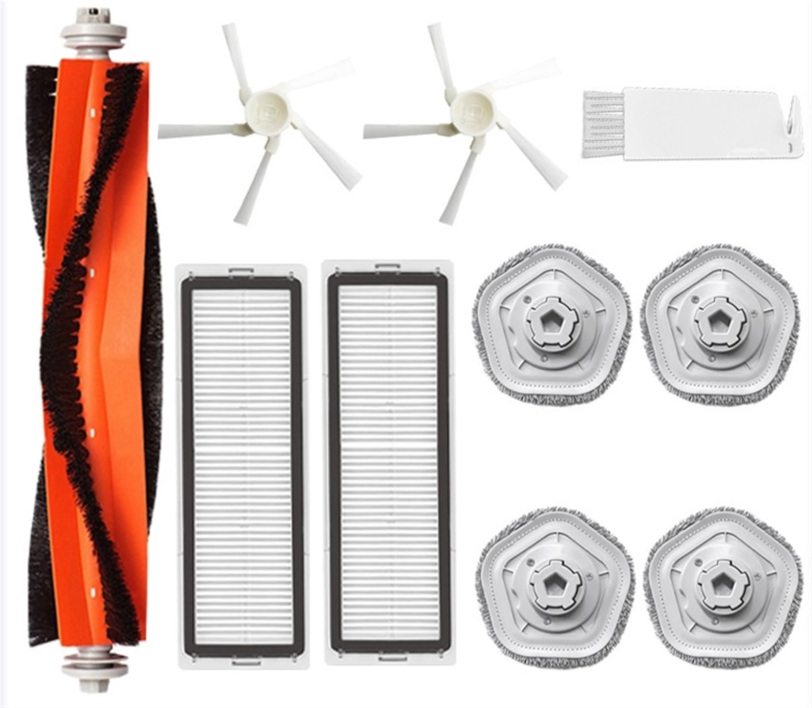 DEMULAX Hauptseitenbürste Mopps HEPA-Filter, for Dreame, Bot W10 W10Pro Staubsauger Zubehör Ersatz Ersatzteile Roboterstaubsauger-Zubehörset(9pcs) von DEMULAX