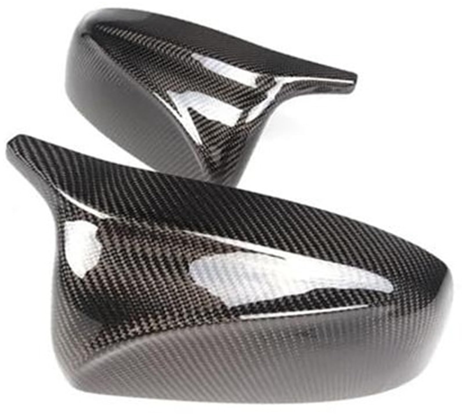 DEMULAX Kohlefaser/ABS 2X Spiegelabdeckung X5 X6 Autoseiten-Rückspiegelkappen-Abdeckungsschale Ersatz, for, X5 Auto-Seitenspiegelabdeckung(Black Carbon Fiber Look) von DEMULAX