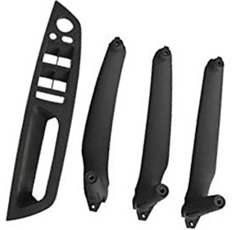 DEMULAX LHD RHD 4-teiliges Auto-Innenverkleidungs-Zug-Trim-Abdeckungsgriff-Set Armlehne, for, E70 E71 E72 X5 X6 Auto-Innentürgriff(Black) von DEMULAX