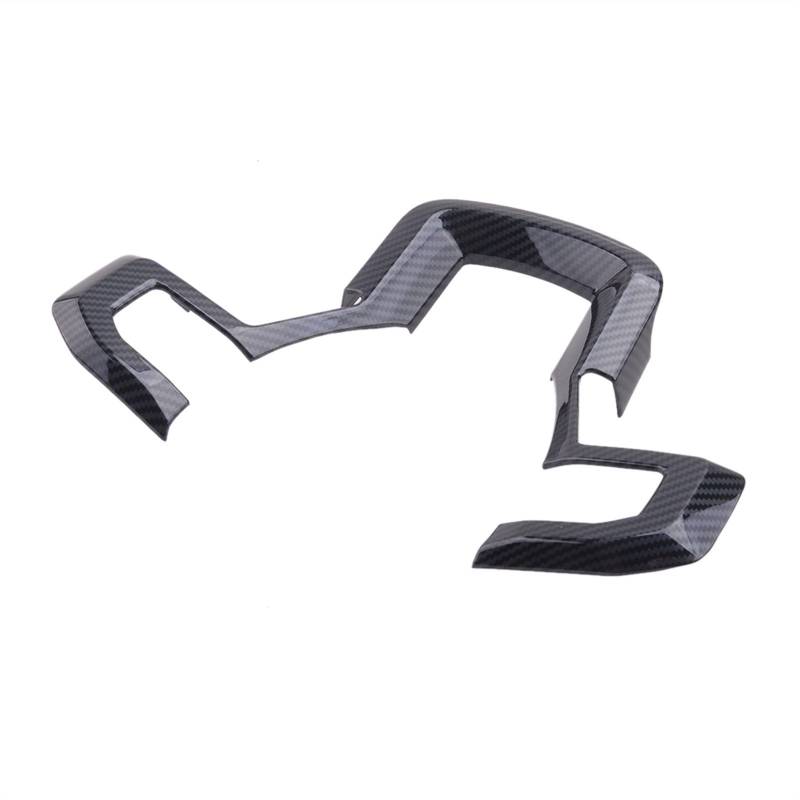 DEMULAX Lenkrad-Zierleiste, for Ford, for F-150, 2015 2016 2017 2018 2019 Autodekorationszubehör Kohlefaser ABS Auto-Lenkrad-Aufkleber von DEMULAX