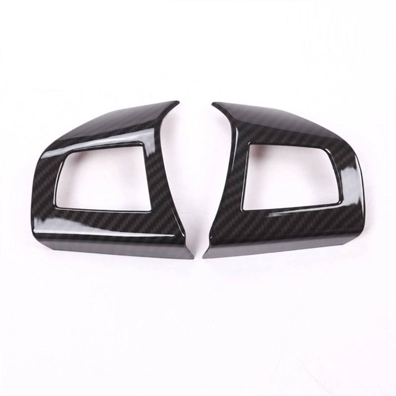 DEMULAX Lenkradtastenrahmen-Abdeckung im ABS-Karbonfaser-Stil, for Maserati, Levante Ghibli Quattroporte 2016 Auto-Lenkrad-Aufkleber von DEMULAX