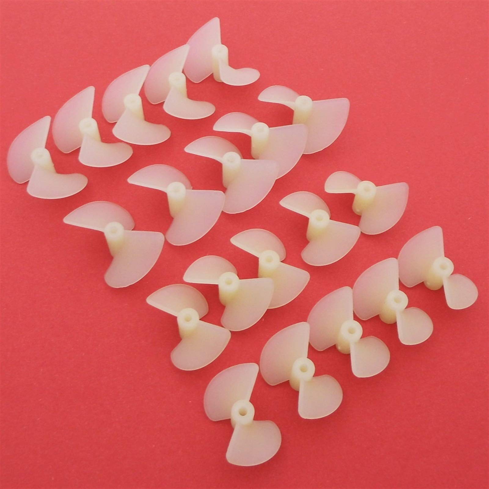 DEMULAX Linke Hand Rechte Hand 26mm 22mm Propeller 2-Blatt Nylon Requisiten 2mm Schaft DIY RC Spielzeug Boot Marine U-Boot Wasserfahrzeugpropeller(5pairs 22mm Prop) von DEMULAX
