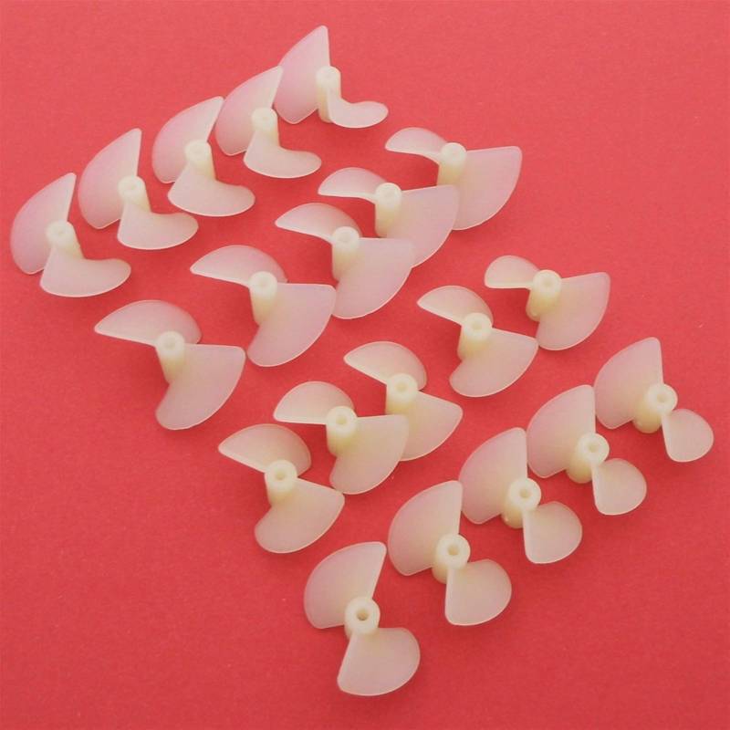 DEMULAX Linke Hand Rechte Hand 26mm 22mm Propeller 2-Blatt Nylon Requisiten 2mm Schaft DIY RC Spielzeug Boot Marine U-Boot Wasserfahrzeugpropeller(5pairs 22mm Prop) von DEMULAX