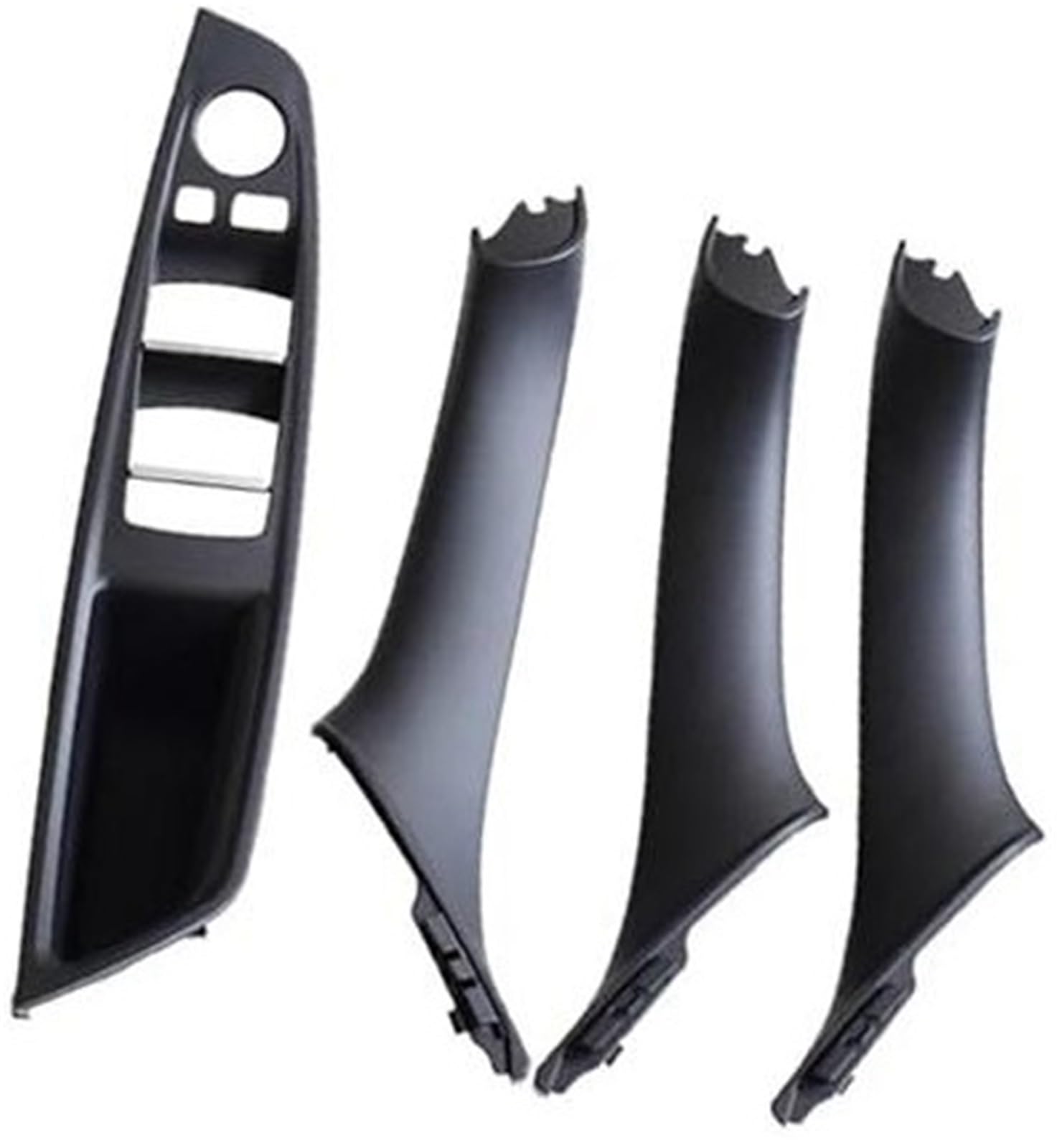 DEMULAX Linkslenker LHD, for, 5er F10 F11, grau, beige, schwarz, Autoinnenraum, Innentürgriff, Verkleidung, Zugverkleidung, 51417225858, 51417225852 Auto-Innentürgriff(Black-4Pcs) von DEMULAX