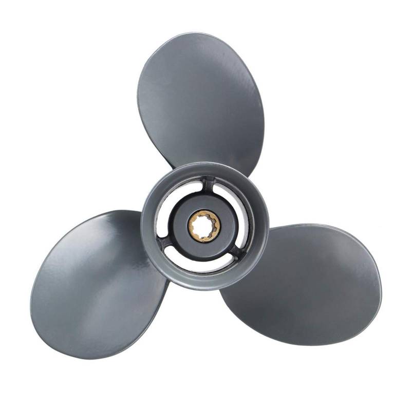 DEMULAX Marine Boot Außenbordpropeller 9 1/4 x 10 Außenbordmotor Propeller Prop 15-20 PS Aluminiumlegierung 3 Blätter Grau Wasserfahrzeugpropeller von DEMULAX
