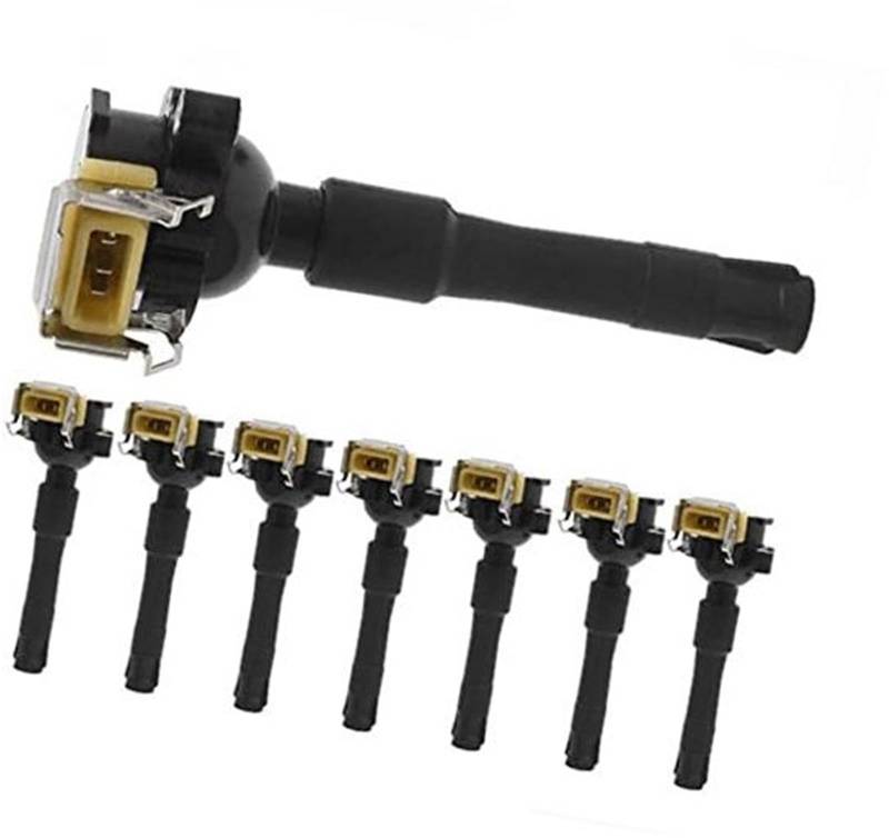 DEMULAX Motoren Zündspule 8 Stück Auto-Zündspulen, for, E38 E39 E31, for X5 540i 750iL 12131748018 12139067830 1748017 1748018 12131703228 Auto-Zündspulenpaket von DEMULAX