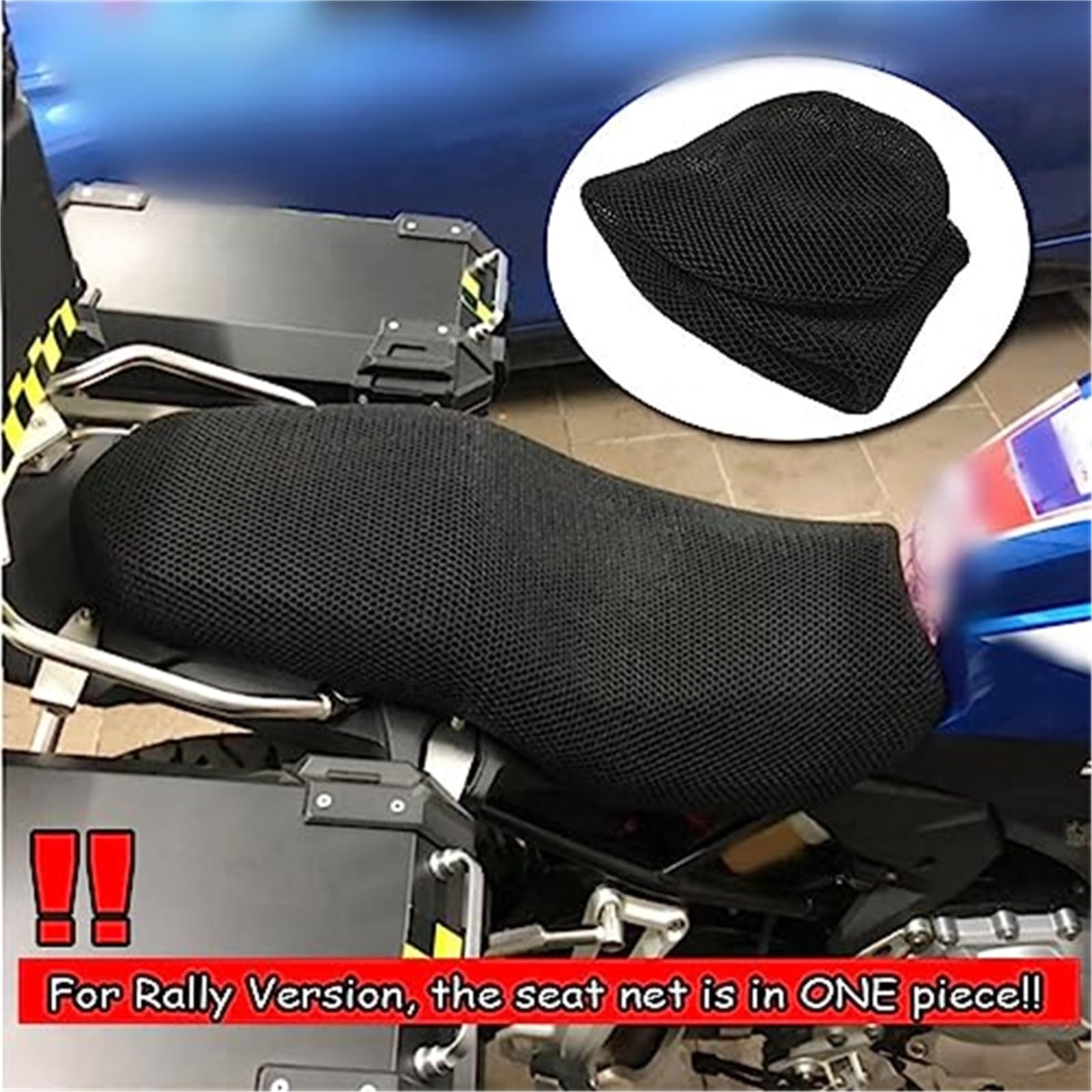 DEMULAX Motorrad, for Sitz, Abdeckung Kissenschutz Wasserdichtes Isolationsnetz, for, R1200RT 2014 2015 2016 2017 2018 Zubehör Motorrad-Sitzbezug(Black R1250gs Rallye) von DEMULAX