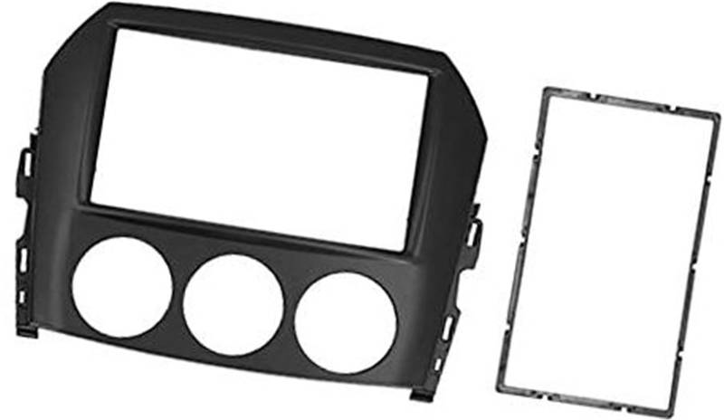 DEMULAX Navigationsrahmen Armaturenbrettblende, Akozon Doppel-Din-Radiorahmen 2Din Autoradio Armaturenbrett Radioblende Rahmen Armaturenbrettverkleidung, for MX-5 Miata 2005-2015 Schwarz Autoradio-Arm von DEMULAX