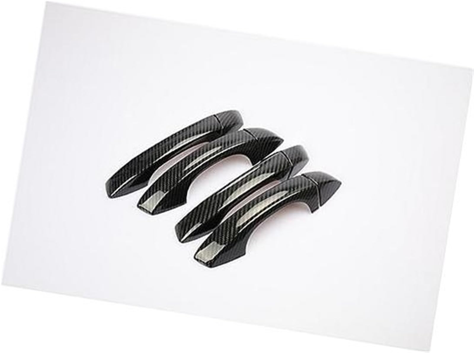 DEMULAX Neuer Carbonfaser-Chrom-Auto-Seitentürgriff-Abdeckungs-Ordnungsaufkleber, for Seat, Arona 2017 2018 2019 2020 2021 Autotürgriffabdeckung(Black Carbon 0 Button) von DEMULAX