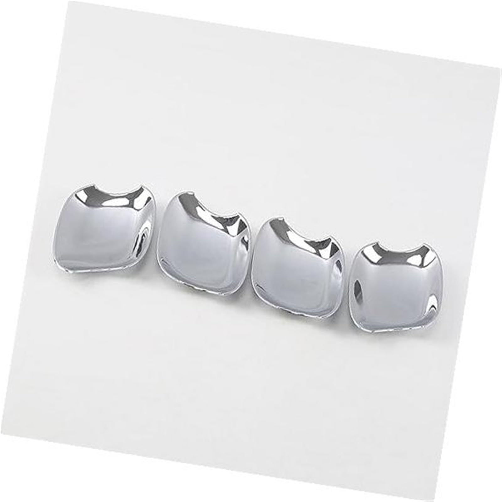 DEMULAX Neuer Carbonfaser-Chrom-Autotürgriffschalen-Abdeckungsaufkleber, for, Q5 2008–2016 Autotürgriffabdeckung(Silver Bowl) von DEMULAX