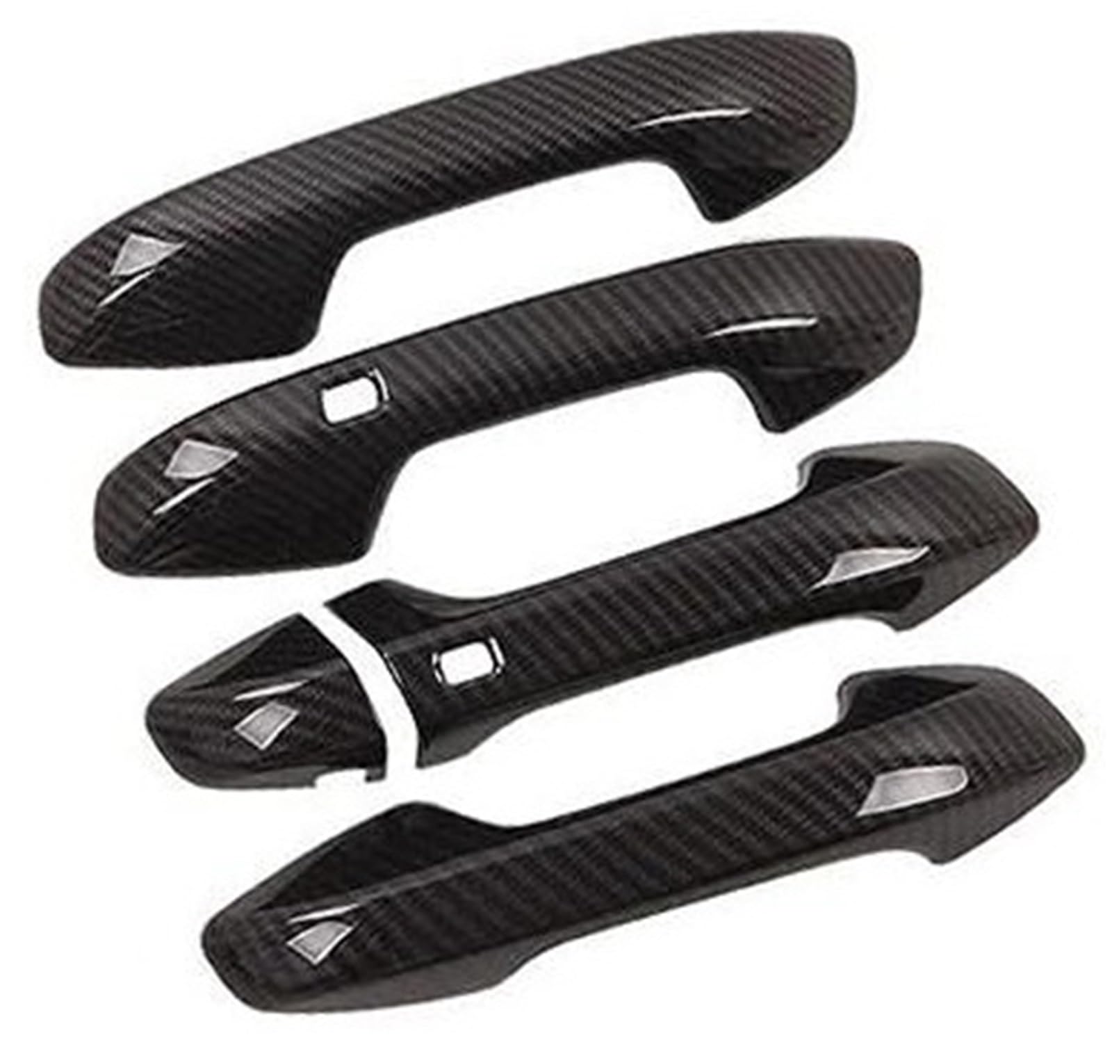 DEMULAX RHD, for Kia, Ceed 3 Cee'd CEE D SW Proceed 2018–2021, Kohlefaser-Chrom-Autotürgriffabdeckung Autotürgriffabdeckung(Black Carbon 2 Buttons) von DEMULAX