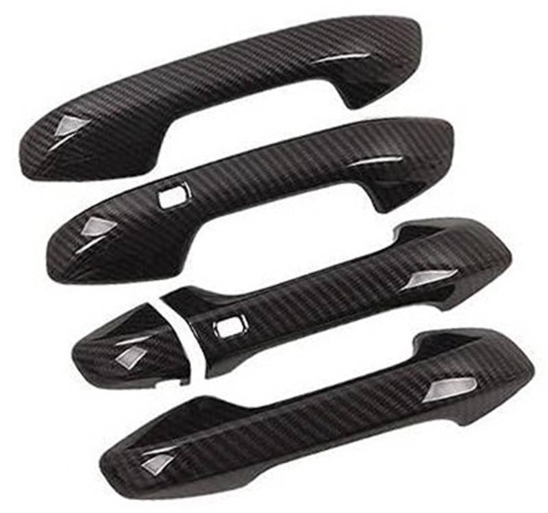 DEMULAX RHD, for Kia, Ceed 3 Cee'd CEE D SW Proceed 2018–2021, Kohlefaser-Chrom-Autotürgriffabdeckung Autotürgriffabdeckung(Black Carbon 2 Buttons) von DEMULAX
