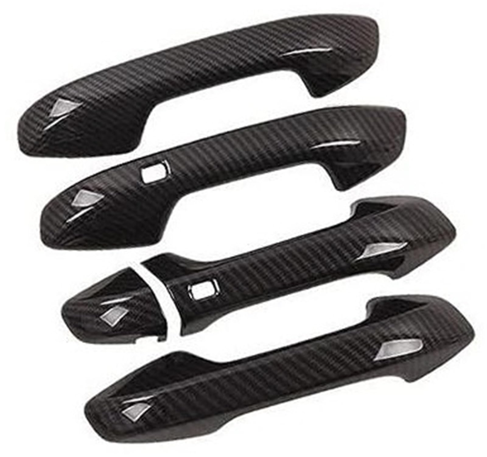 DEMULAX RHD, for Kia, Ceed 3 Cee'd CEE D SW Proceed 2018-2021 Kohlefaser-Autotürgriffabdeckung Autotürgriffabdeckung(Black Handle 2 Buttons) von DEMULAX