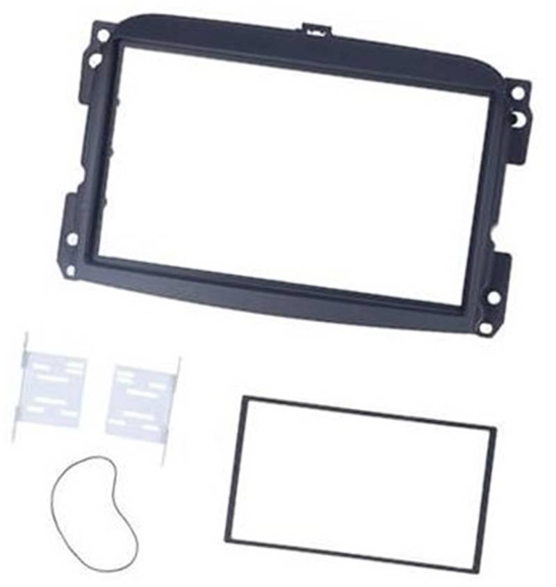 DEMULAX Radio-Stereo-Panel, 2Din-Autoradio-Radioblende, DVD-Audio-Navigationspanel-Rahmenverkleidung, for 500L 2012 2013 2014 2015 Autoradio-Armaturenbrett von DEMULAX