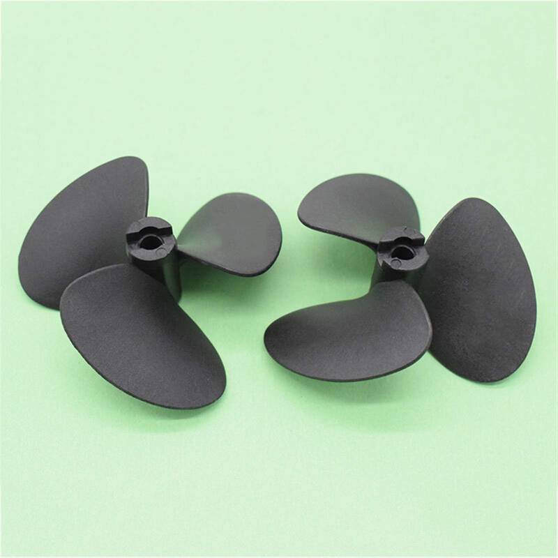 DEMULAX Rc Boot Teile 70/80mm 3 Klingen Propeller 5mm Welle Schraube Positive/Reverse Propeller Schwarz RC Köder Fischerboot Wasserfahrzeugpropeller(D80mm Reverse) von DEMULAX