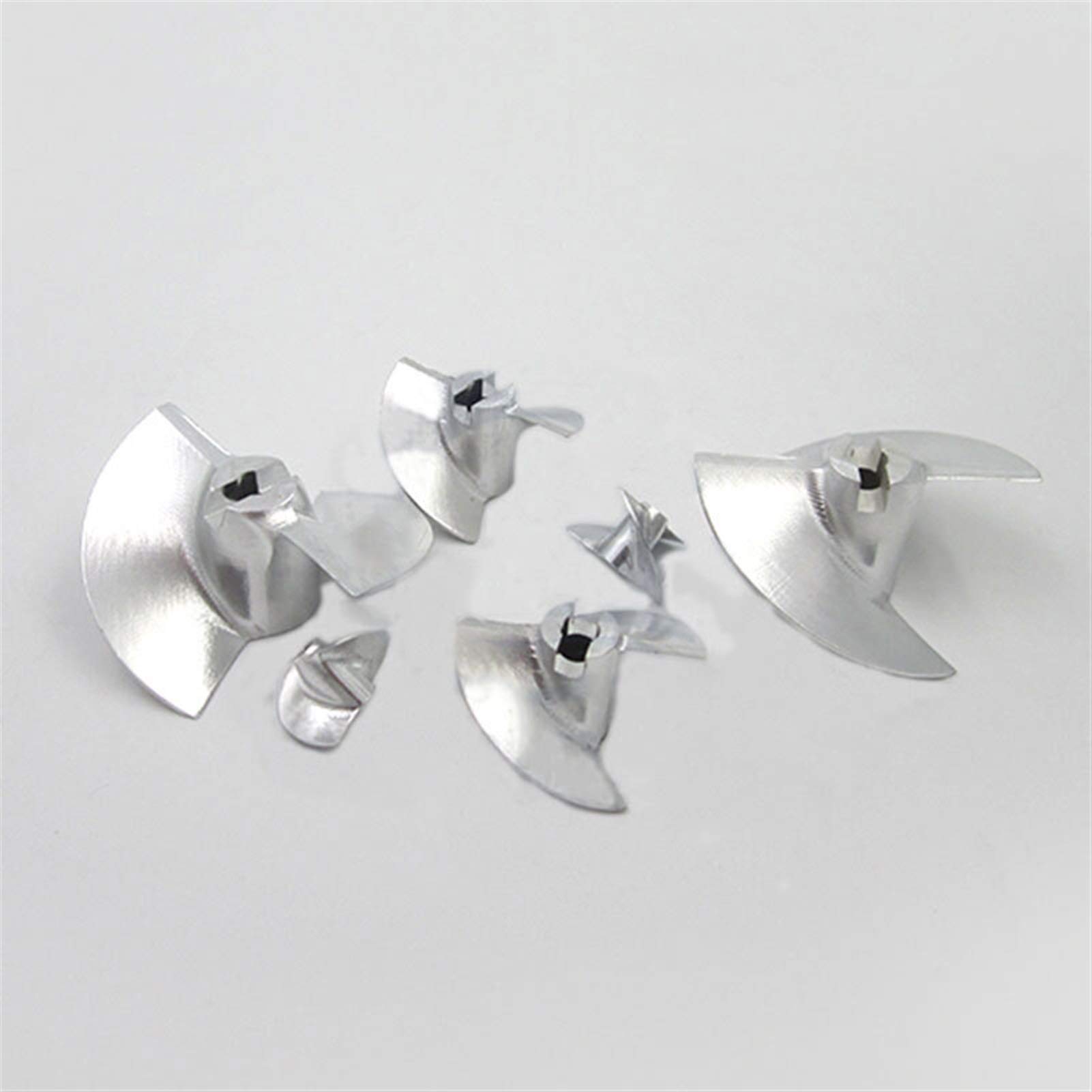 DEMULAX Rc Jet Boot CNC Propeller 15mm / 26mm / 40mm 2 Klingen Prop Aluminiumlegierung Schraube Wasser Schub Köder Boot Wasserfahrzeugpropeller(D15mm ID2mm) von DEMULAX