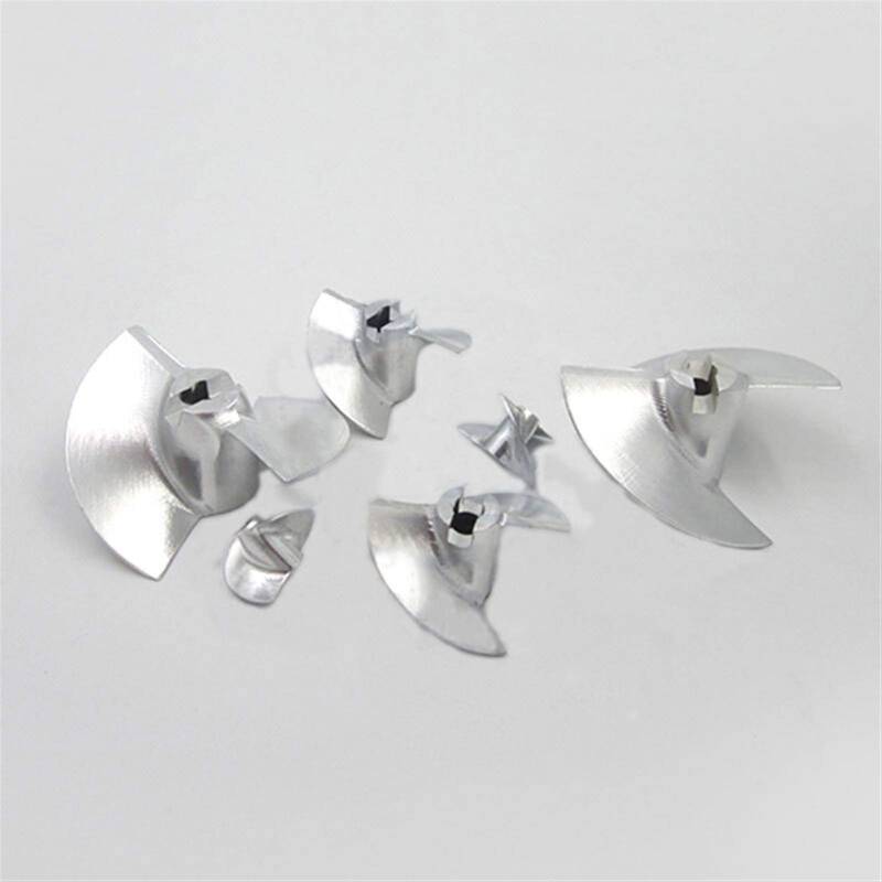 DEMULAX Rc Jet Boot CNC Propeller 15mm / 26mm / 40mm 2 Klingen Prop Aluminiumlegierung Schraube Wasser Schub Köder Boot Wasserfahrzeugpropeller(D15mm ID2mm) von DEMULAX
