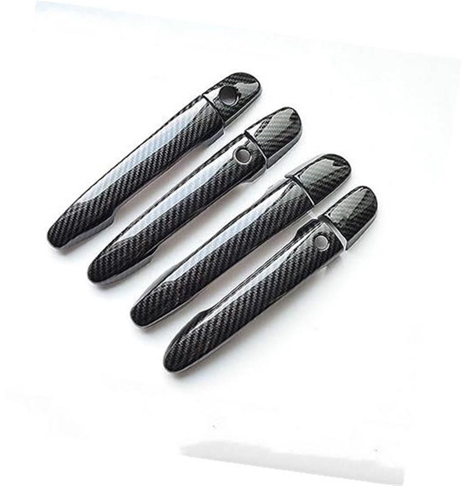 DEMULAX Rechtslenker, for Mazda, CX-9 CX9 CX 9 2016 2017 2018 2019 2020 Kohlefaser-Autotürgriffabdeckung Autotürgriffabdeckung(Black 1 Keyhole 2 Buttons) von DEMULAX