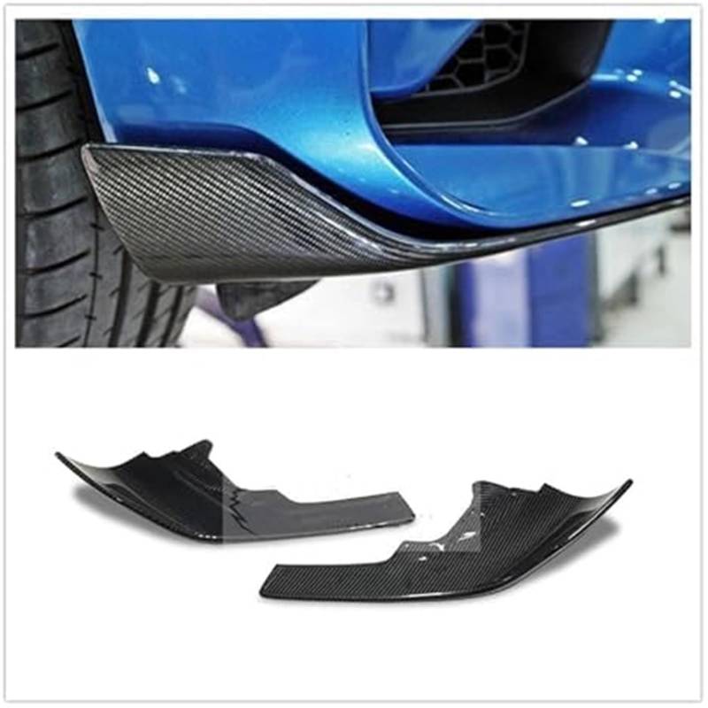 DEMULAX Splitter, for BMW, F87 M2, for Coupé 2-Türer 2016-2019 Frontstoßstangen-Seitensplitterabdeckung Kohlefaser-Entlüftungsöffnung Unterer Spoilerlippen-Eckenschutzsatz Lippensplitter Aerodynamisch von DEMULAX