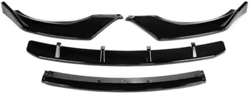 DEMULAX Splitter, for BMW, X3 X4 G01 G02 2018-2021 Auto Frontstoßstange Splitter Lip Spoiler Diffusor Schutzabdeckung Body Kits Lip Splitter (Kohlefaser-Optik) Aerodynamischer Splitter für Autos(BLACK von DEMULAX