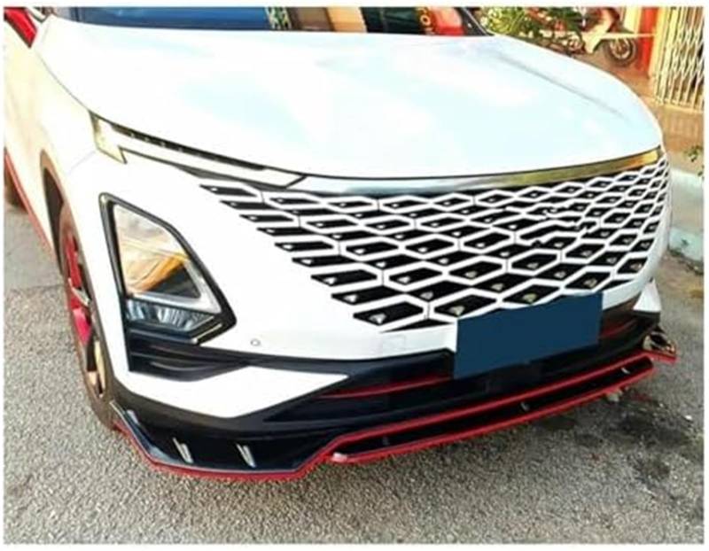 DEMULAX Splitter Frontstoßstangenlippe Schwarze Röcke Zubehör, for Omoda 5 E5 C5 Air Splitter Karosserie-Kit Spoiler 2022-2024 Lippensplitter (Carbonfarbe) Aerodynamischer Splitter für Autos(BLACK Glo von DEMULAX