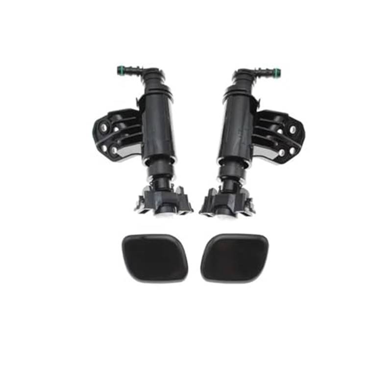DEMULAX Vorne Links rechts Scheinwerfer Wahser Sparyer Düsenpumpe Zylinderkappe Jet, for Hyundai, Tucson Abdeckung für Scheibenwaschdüsen(Black Set) von DEMULAX