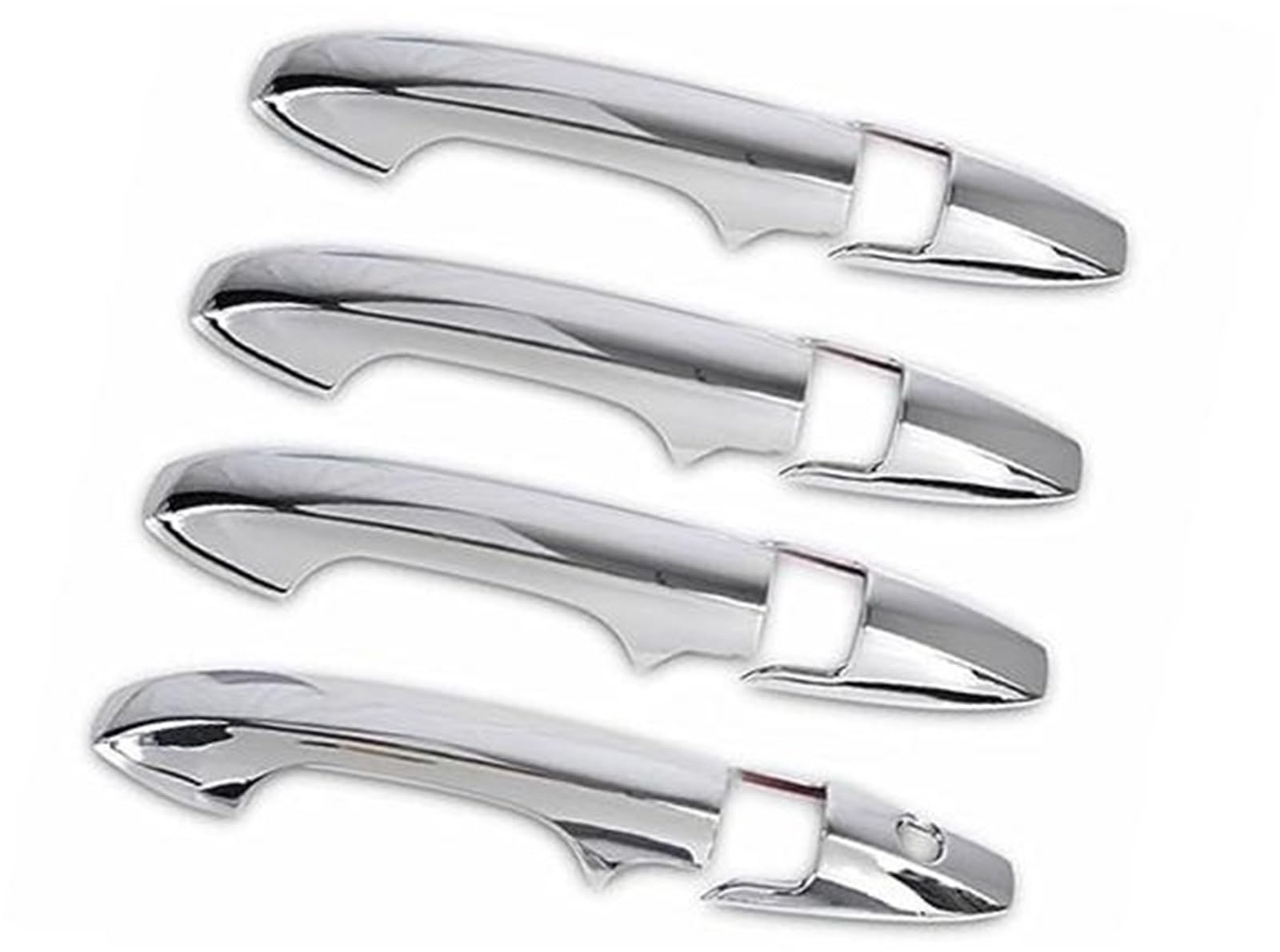 DEMULAX for CRV CR-V 2007–2011, glänzende Kohlefaser-Chrom-Autotürgriff-Abdeckung, Dekor Autotürgriffabdeckung(Silver Door Handle) von DEMULAX