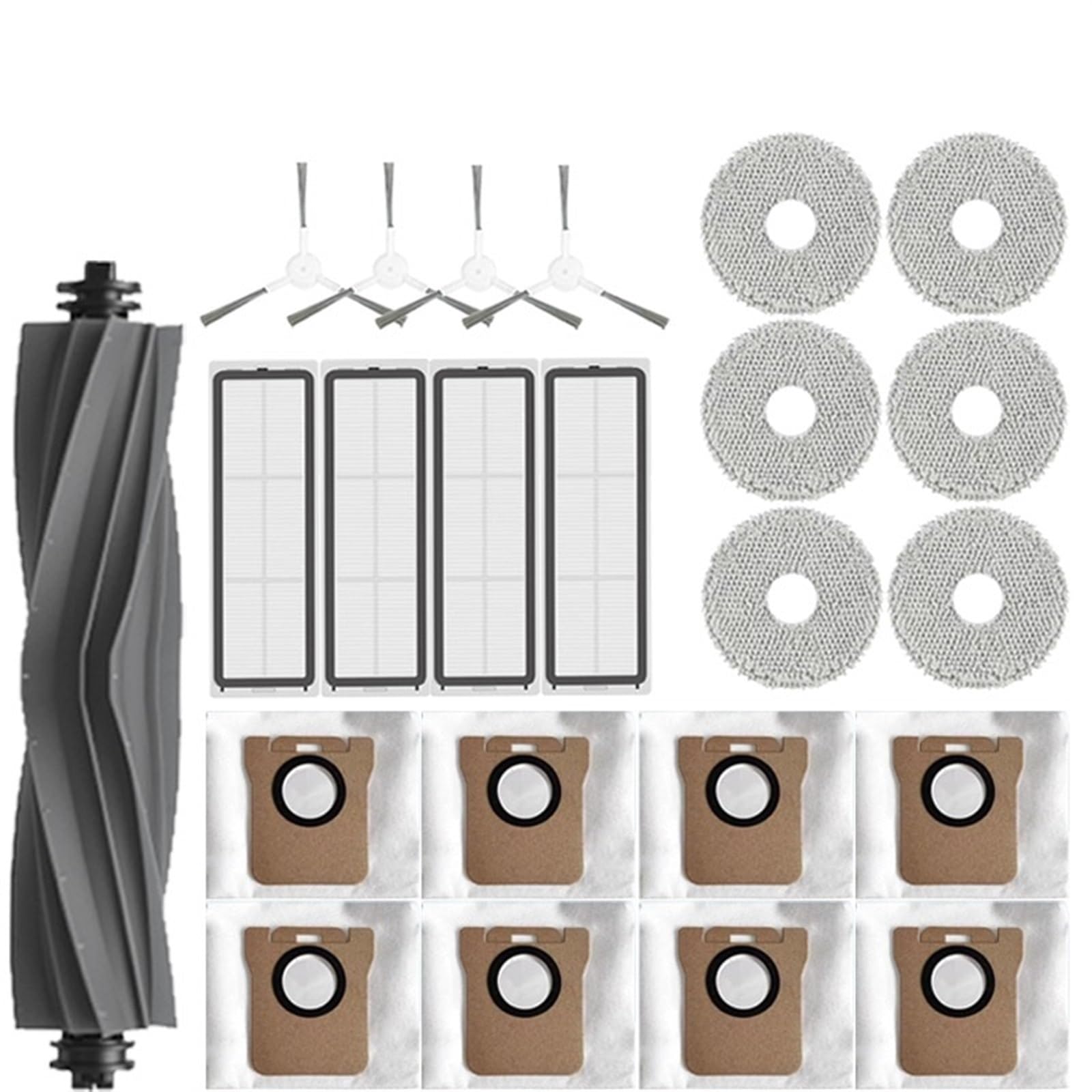 DEMULAX for Dreame, L10s Ultra/Dreame L10s Pro Roboter Staubsauger Roboter Teile Staub Tasche Wichtigsten Seite Pinsel Hepa-Filter mopp Pad Zubehör Roboterstaubsauger-Zubehörset(23PCS) von DEMULAX