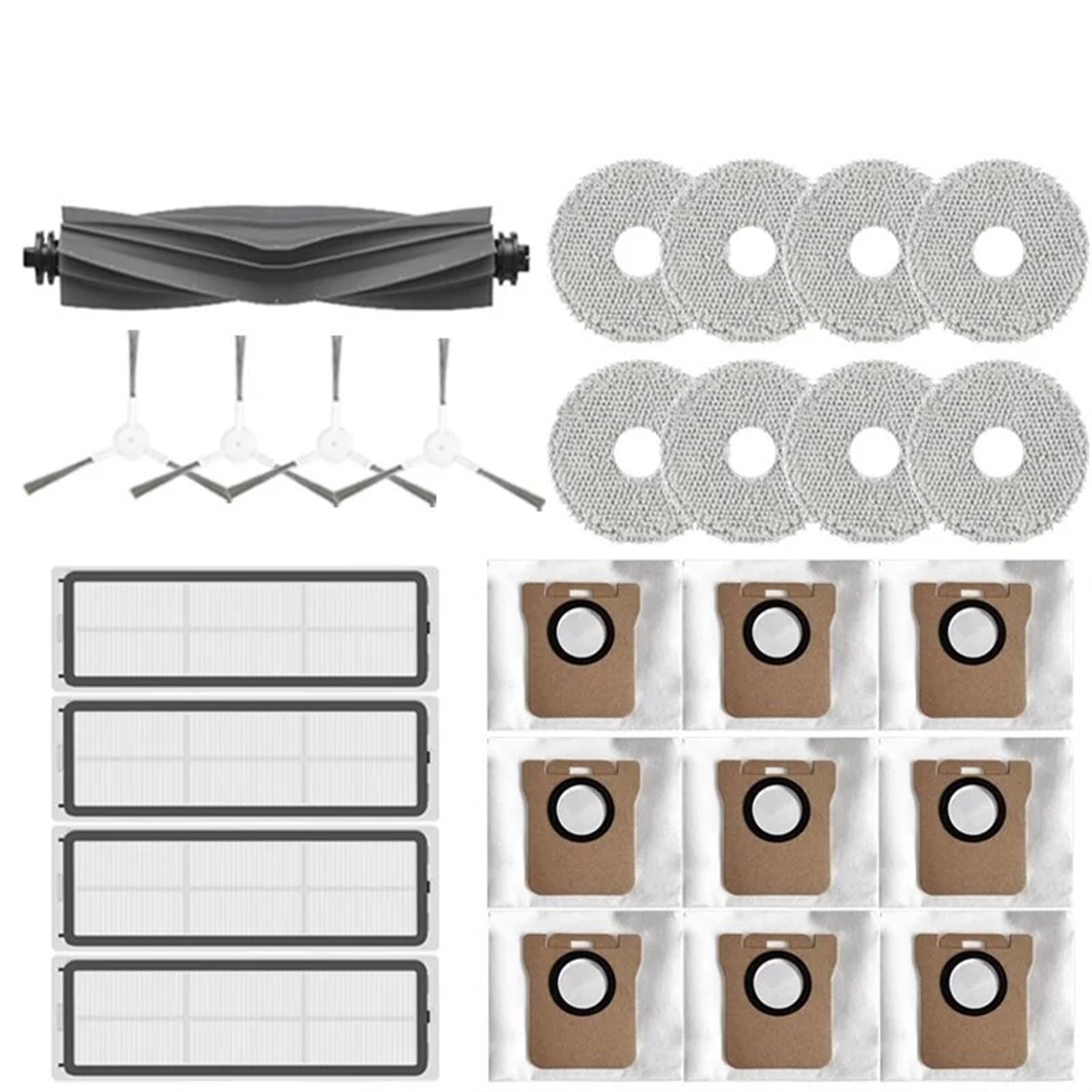 DEMULAX for Dreame, L10s Ultra/Dreame L10s Pro Roboter Staubsauger Roboter Teile Staub Tasche Wichtigsten Seite Pinsel Hepa-Filter mopp Pad Zubehör Roboterstaubsauger-Zubehörset(26PCS) von DEMULAX