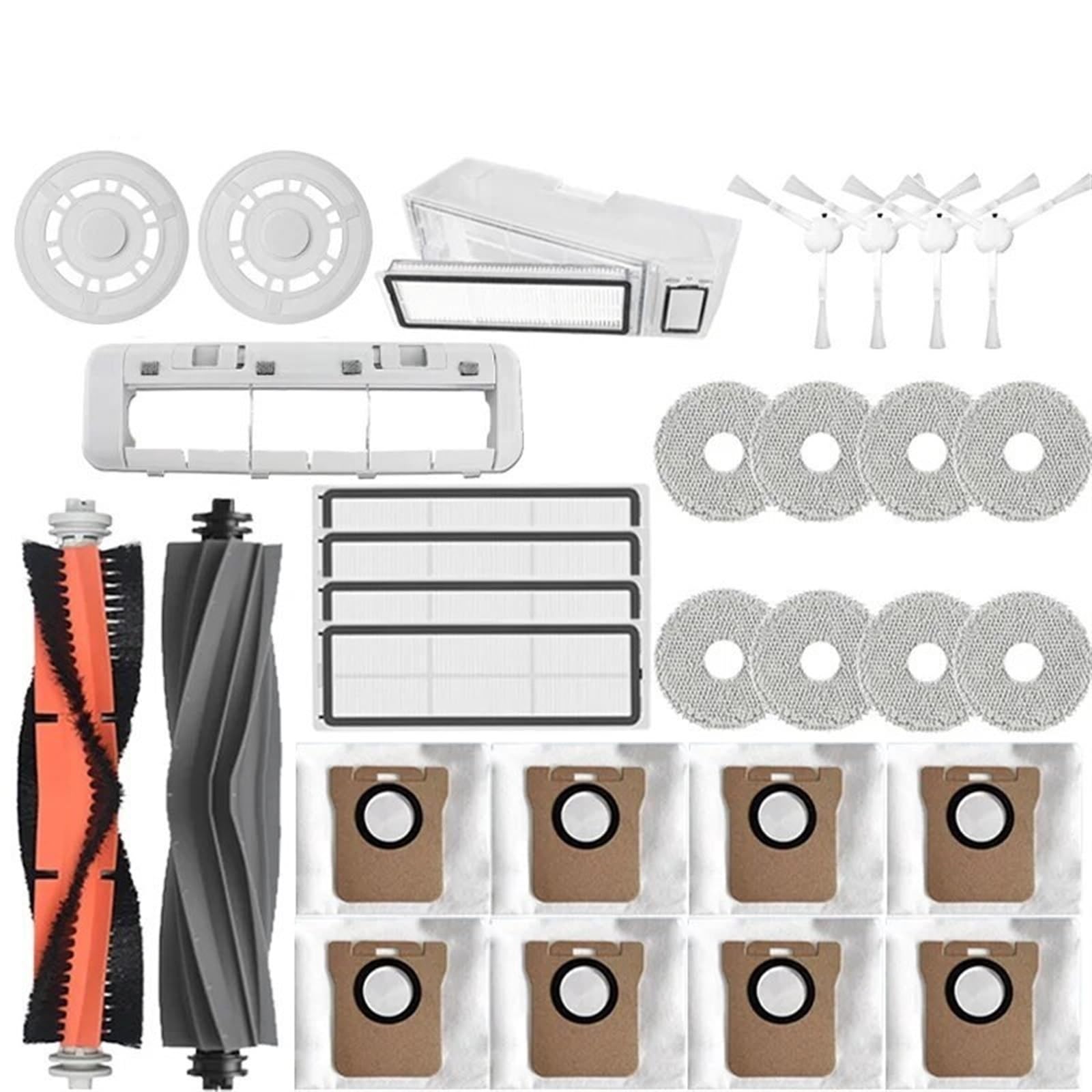 DEMULAX for Dreame, L10s Ultra/Dreame L10s Pro Roboter Staubsauger Roboter Teile Staub Tasche Wichtigsten Seite Pinsel Hepa-Filter mopp Pad Zubehör Roboterstaubsauger-Zubehörset(30PCS) von DEMULAX
