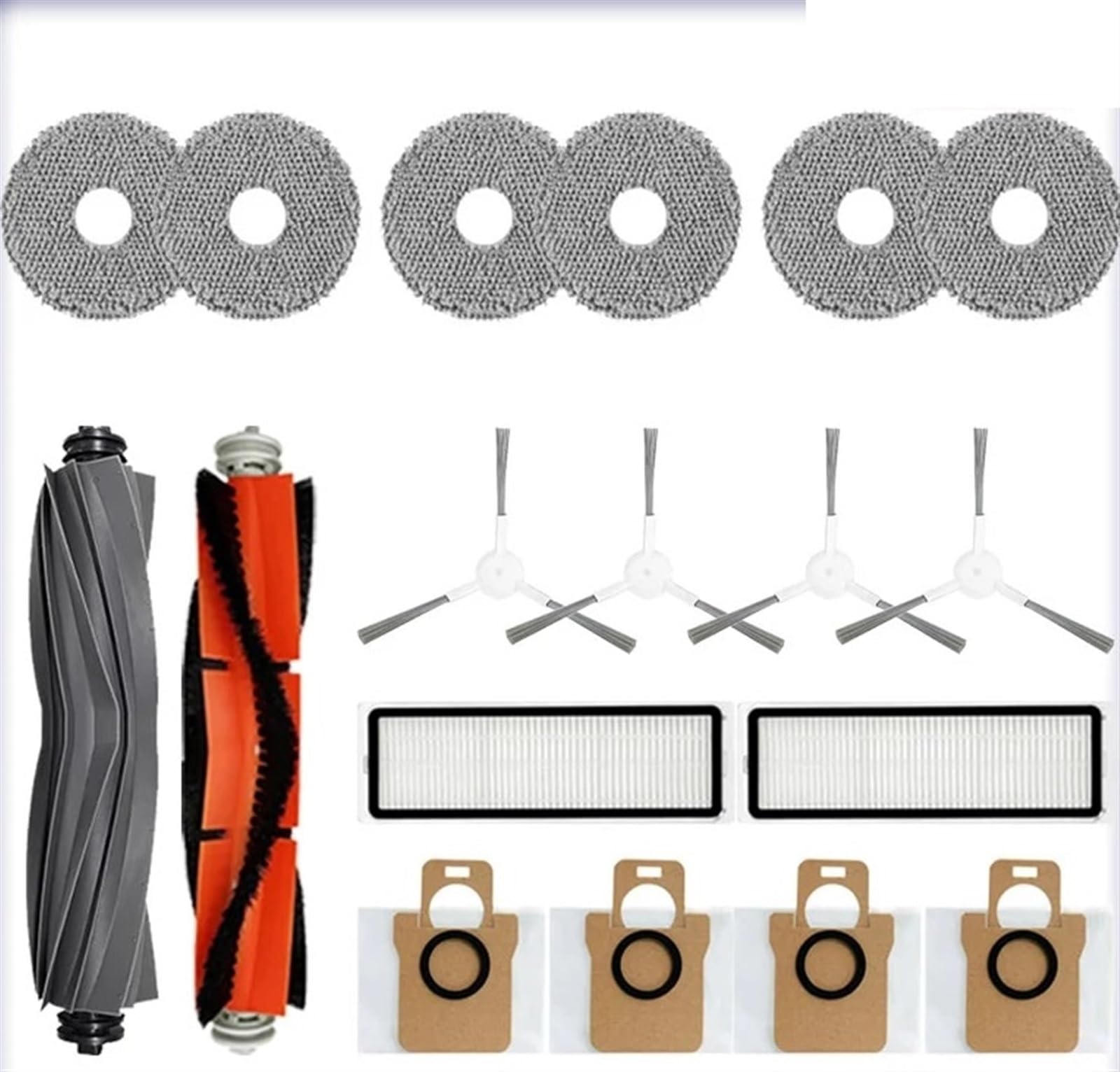 DEMULAX for Dreame, L10s Ultra / S10 Pro Zubehör, for Xiaomi, Mijia Omni 1S B101CN Roboter X10+ Roboter Staubsauger Hauptseitenbürste Filter Mopp Teile Roboterstaubsauger-Zubehörset(18pcs) von DEMULAX