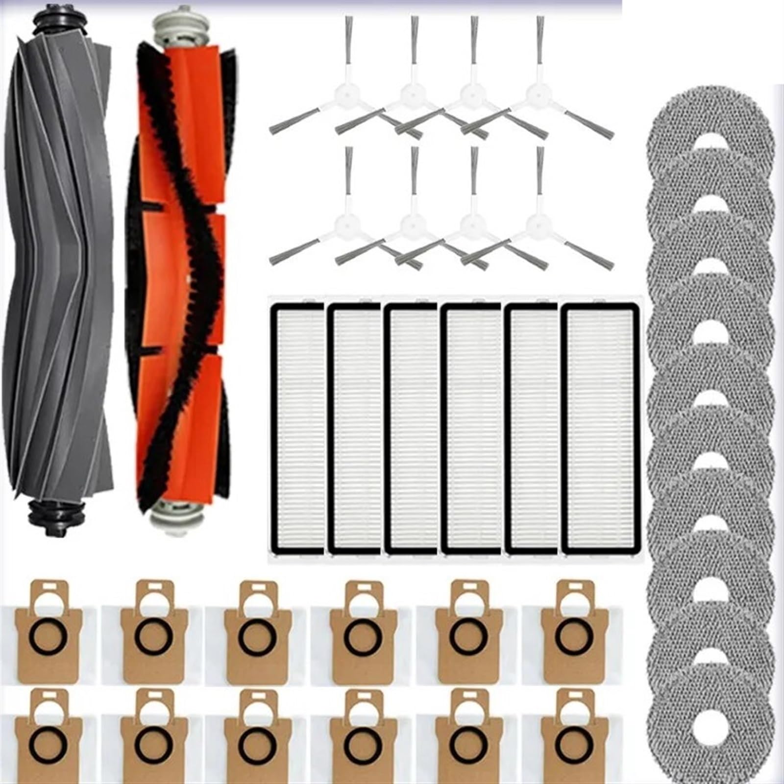 DEMULAX for Dreame, L10s Ultra / S10 Pro Zubehör, for Xiaomi, Mijia Omni 1S B101CN Roboter X10+ Roboter Staubsauger Hauptseitenbürste Filter Mopp Teile Roboterstaubsauger-Zubehörset(38pcs) von DEMULAX