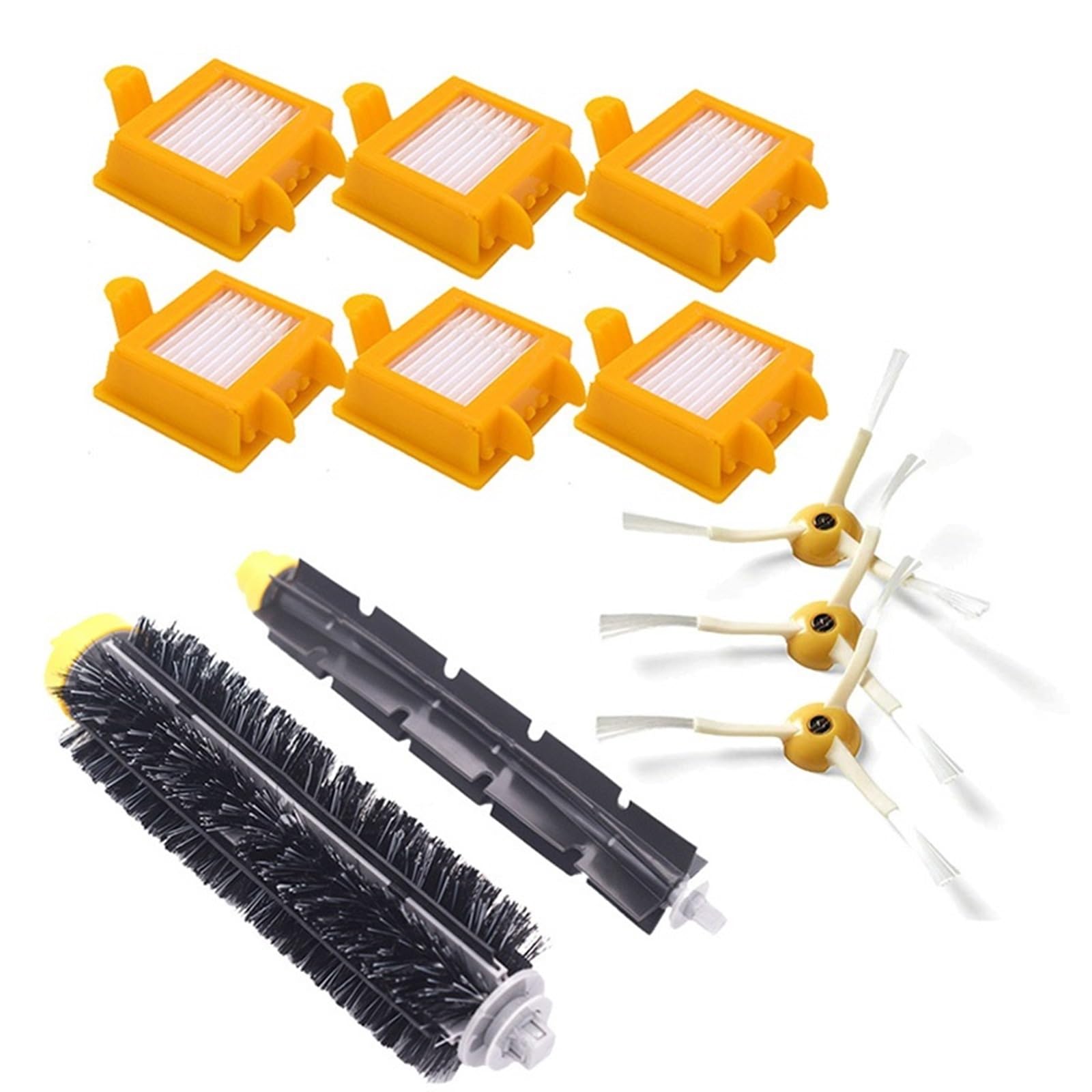 DEMULAX for IRobot, Roomba 770 780 790 700 Serie Zubehör Ersatzteile Staubsauger Ersatzset Borsten Seitenbürste HEPA Filter Roboterstaubsauger-Zubehörset(MH) von DEMULAX