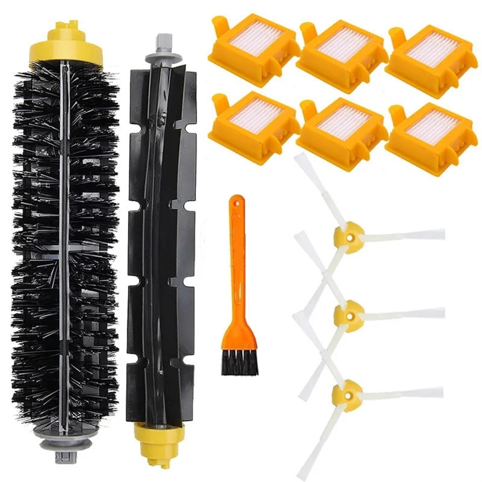 DEMULAX for IRobot, Roomba 770 780 790 700 Serie Zubehör Ersatzteile Staubsauger Ersatzset Borsten Seitenbürste HEPA Filter Roboterstaubsauger-Zubehörset(QH) von DEMULAX